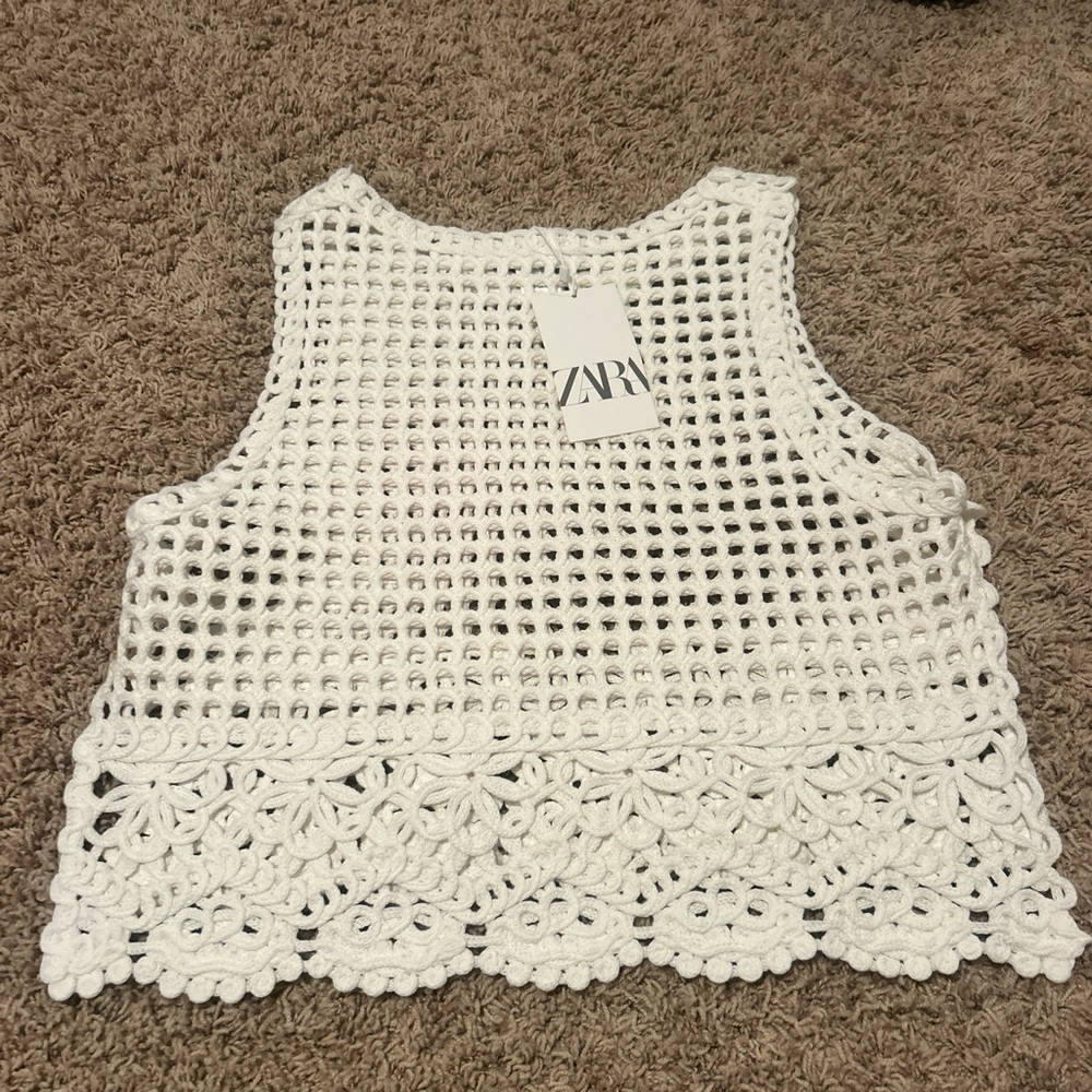 Zara Crochet Tank NWT